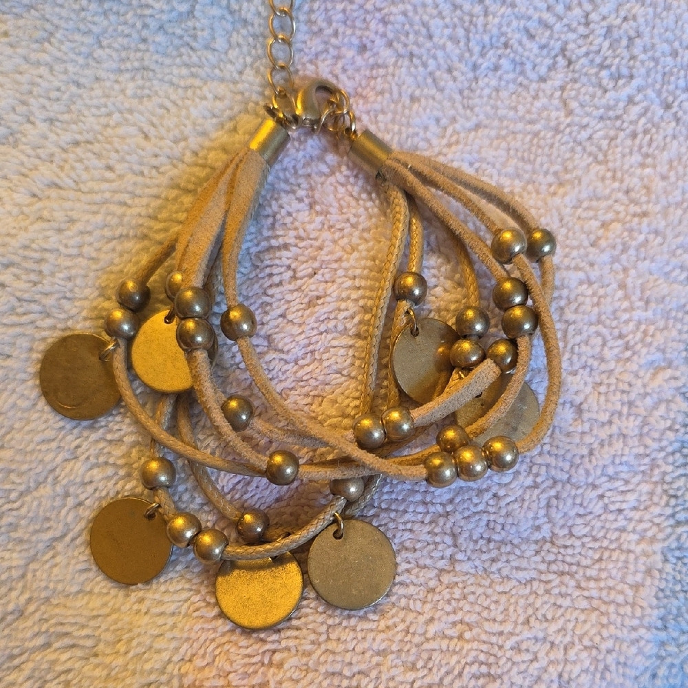 Gold Beaded Women's Bracelet